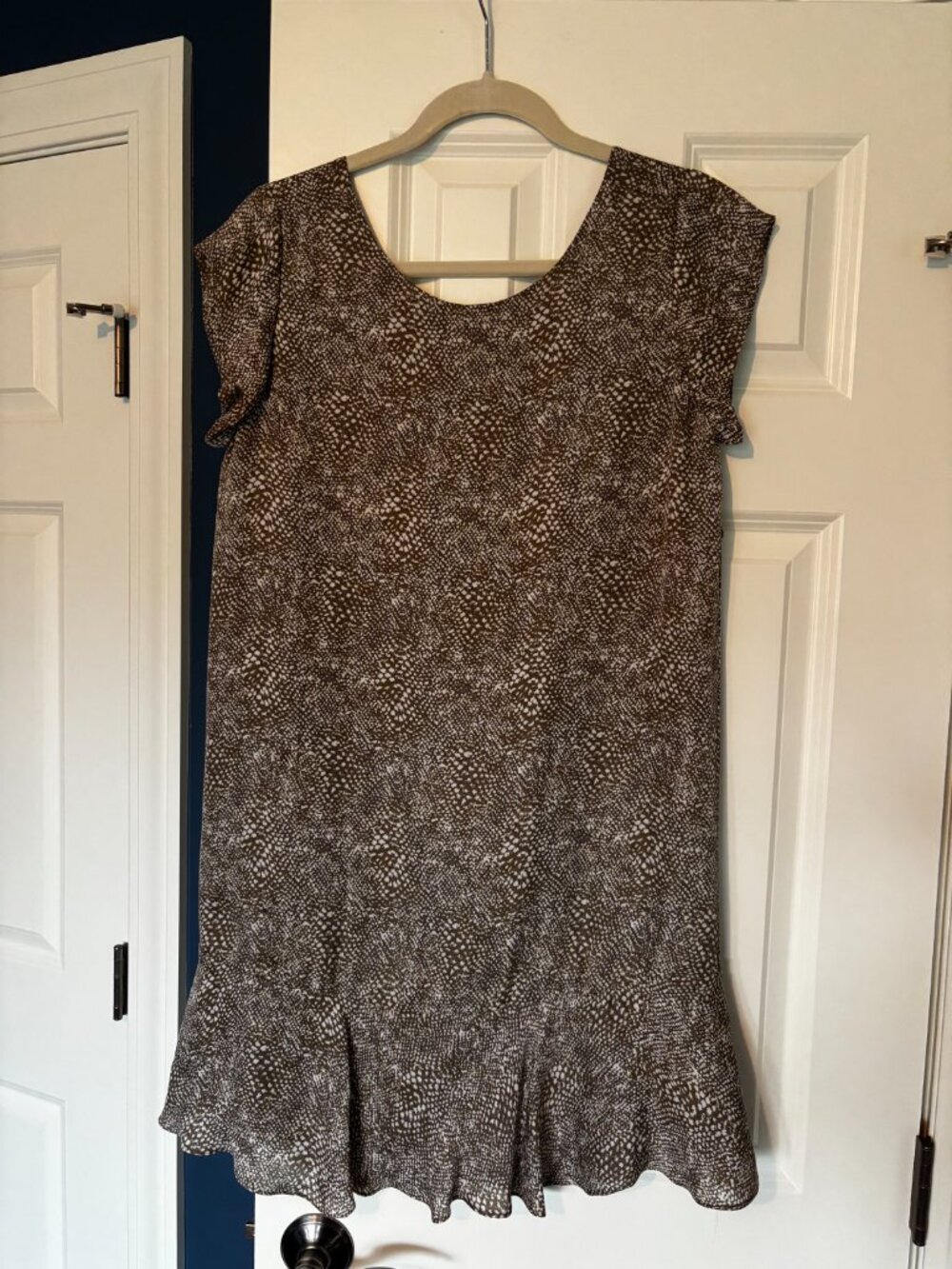 Joie Animal Print Loose Fitting Shift Dress